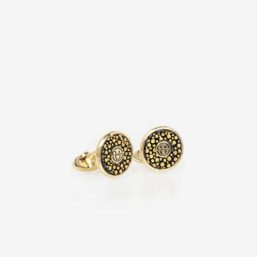 YCONE Shagreen and Yellow Gold Cufflinks - Pinel et Pinel