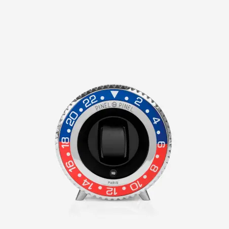 Watch winder TWIN GMT Blue & Red/Silver
