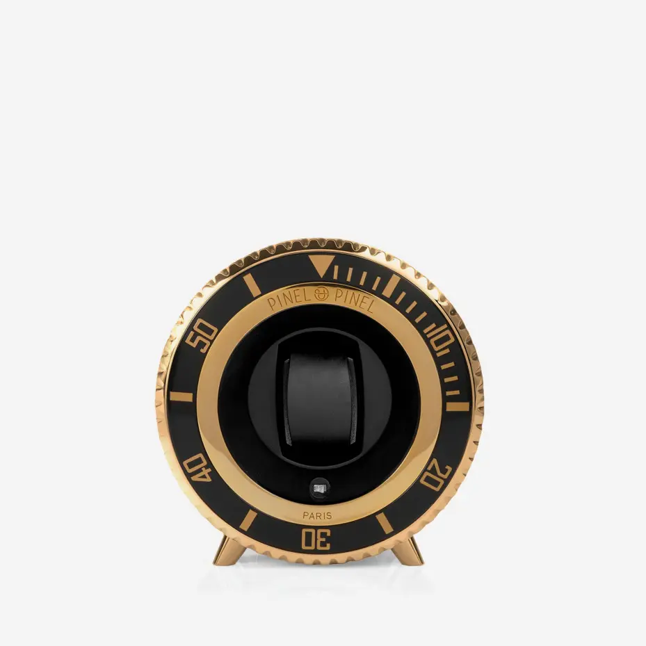 TWIN SUB Black/Gold Watch winder - Pinel et Pinel