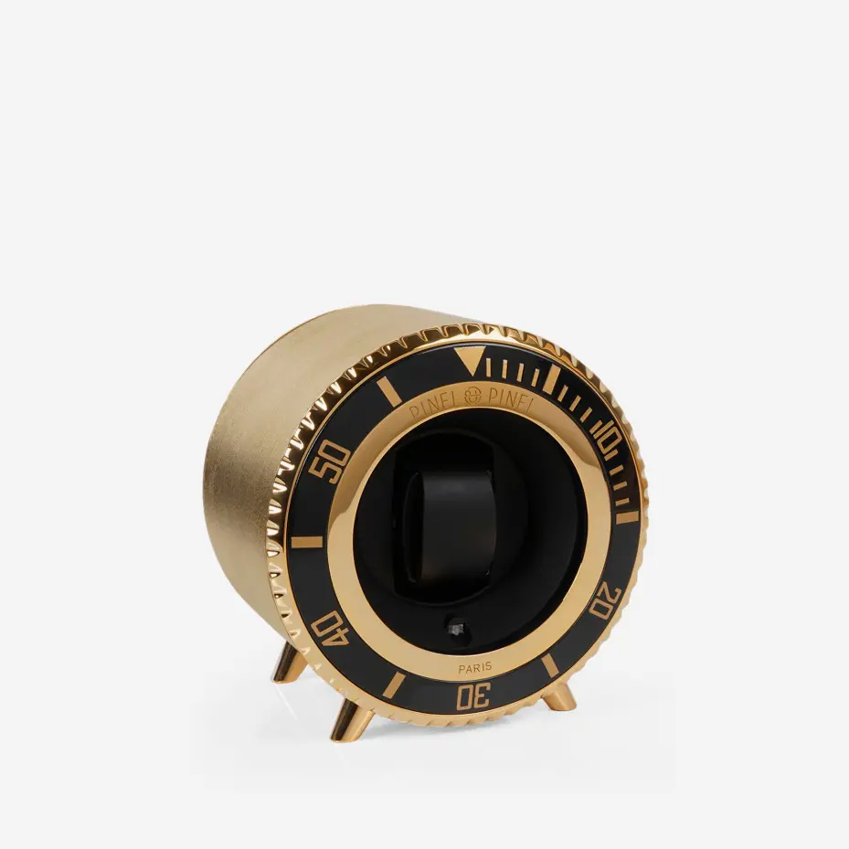TWIN SUB Black/Gold Watch winder - Pinel et Pinel