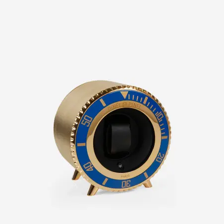 TWIN SUB Blue/Gold Watch winder - Pinel et Pinel